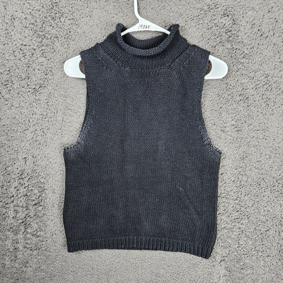 J.Crew Sweaters - J. Crew Women's Gray Mock Neck Sleeveless Knit Sweater Vest Size M
